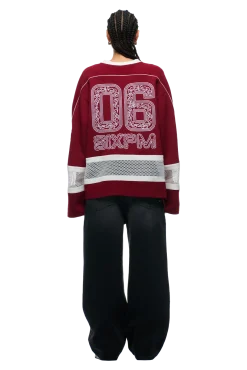 ORNAMENT HOCKEY JERSEY WINE RED