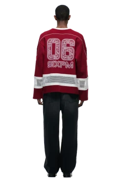 ORNAMENT HOCKEY JERSEY WINE RED