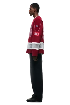 ORNAMENT HOCKEY JERSEY WINE RED