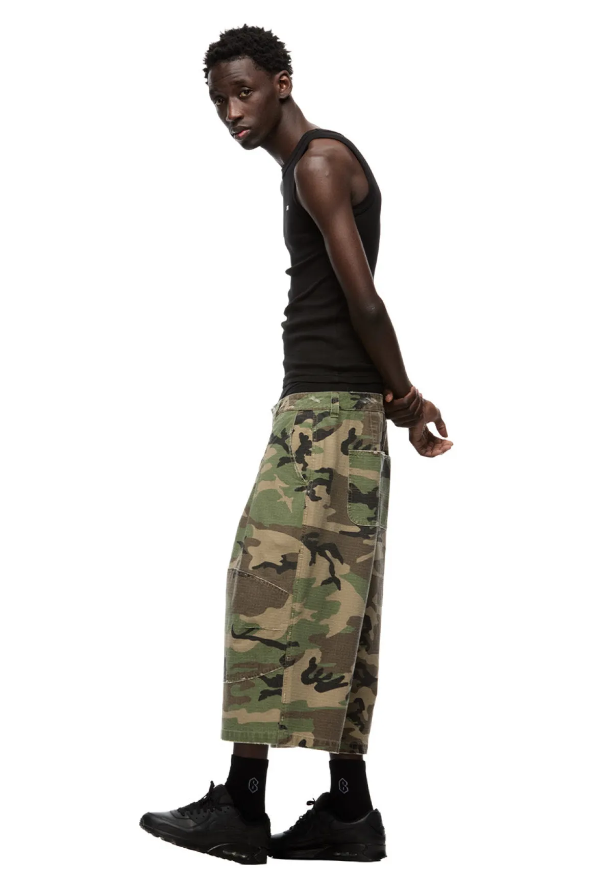 OVERSIZED CAMO WORK SHORTS