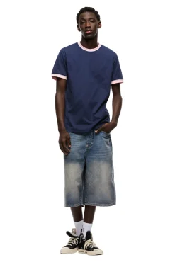 PIPING TEE INK NAVY