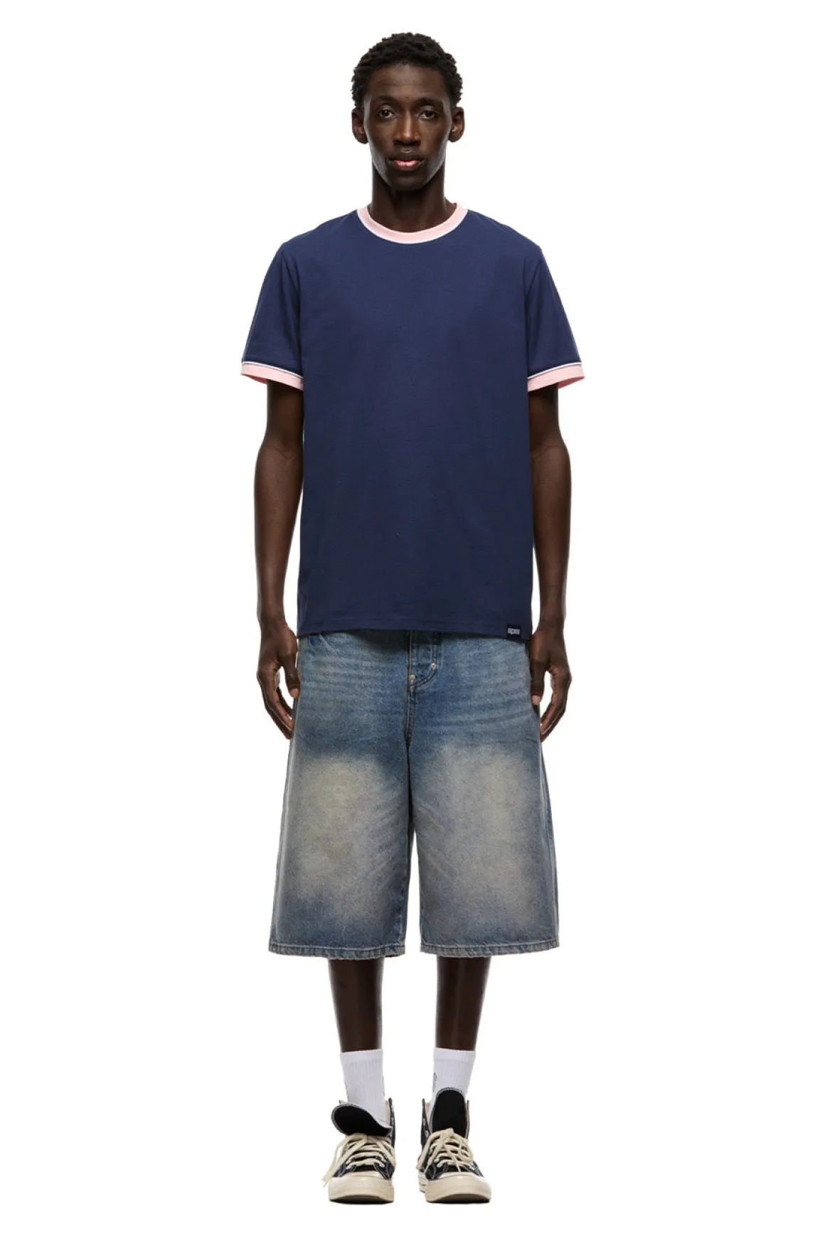 PIPING TEE INK NAVY