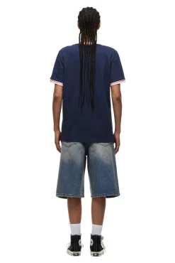 PIPING TEE INK NAVY