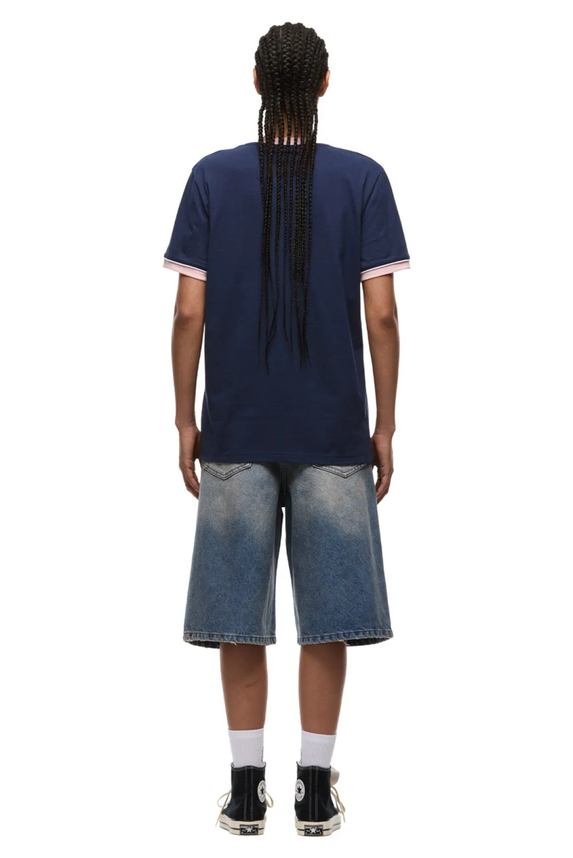PIPING TEE INK NAVY