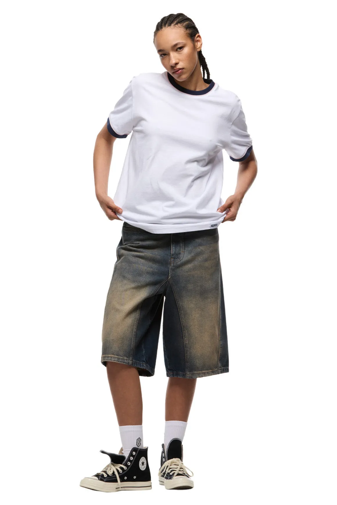 PIPING TEE WHITE