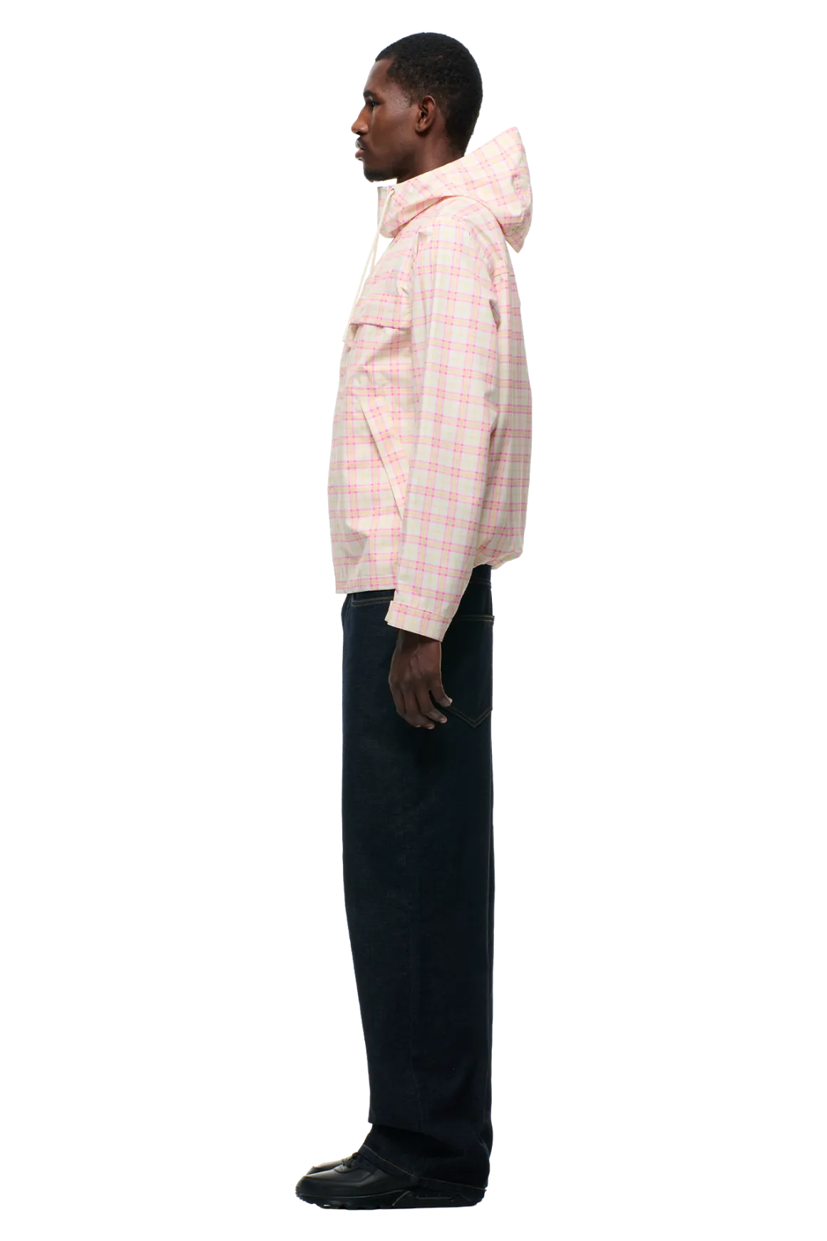 PLAID SHELL JACKET BUBBLEGUM PINK