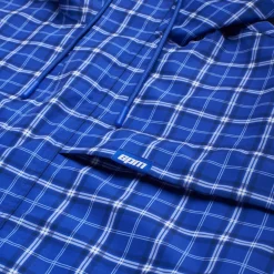 PLAID SHELL JACKET DIGITAL BLUE