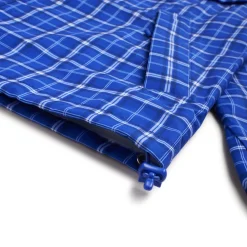 PLAID SHELL JACKET DIGITAL BLUE