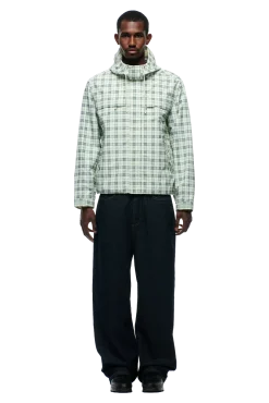 PLAID SHELL JACKET FOGGY GREEN
