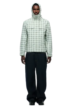 PLAID SHELL JACKET FOGGY GREEN