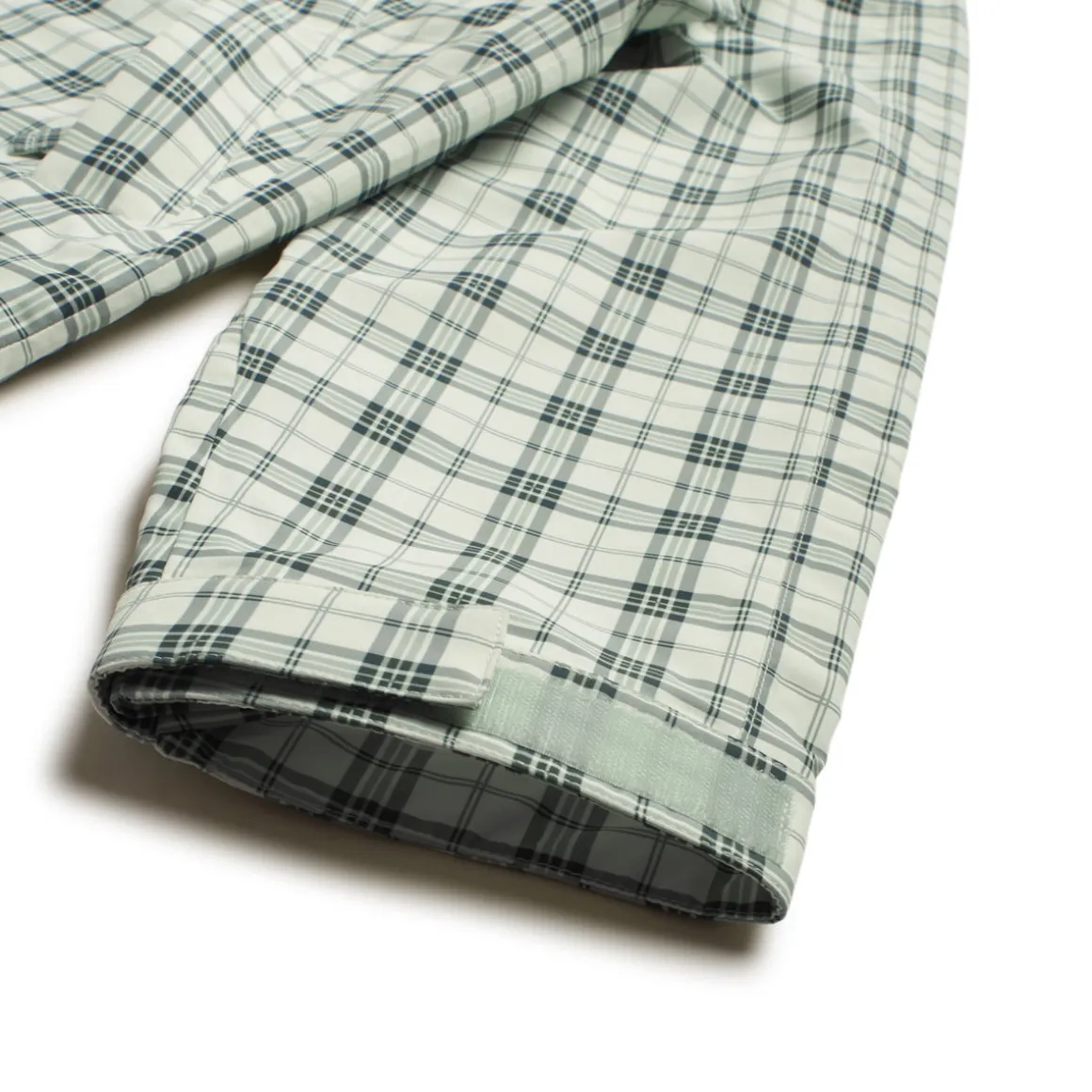 PLAID SHELL JACKET FOGGY GREEN