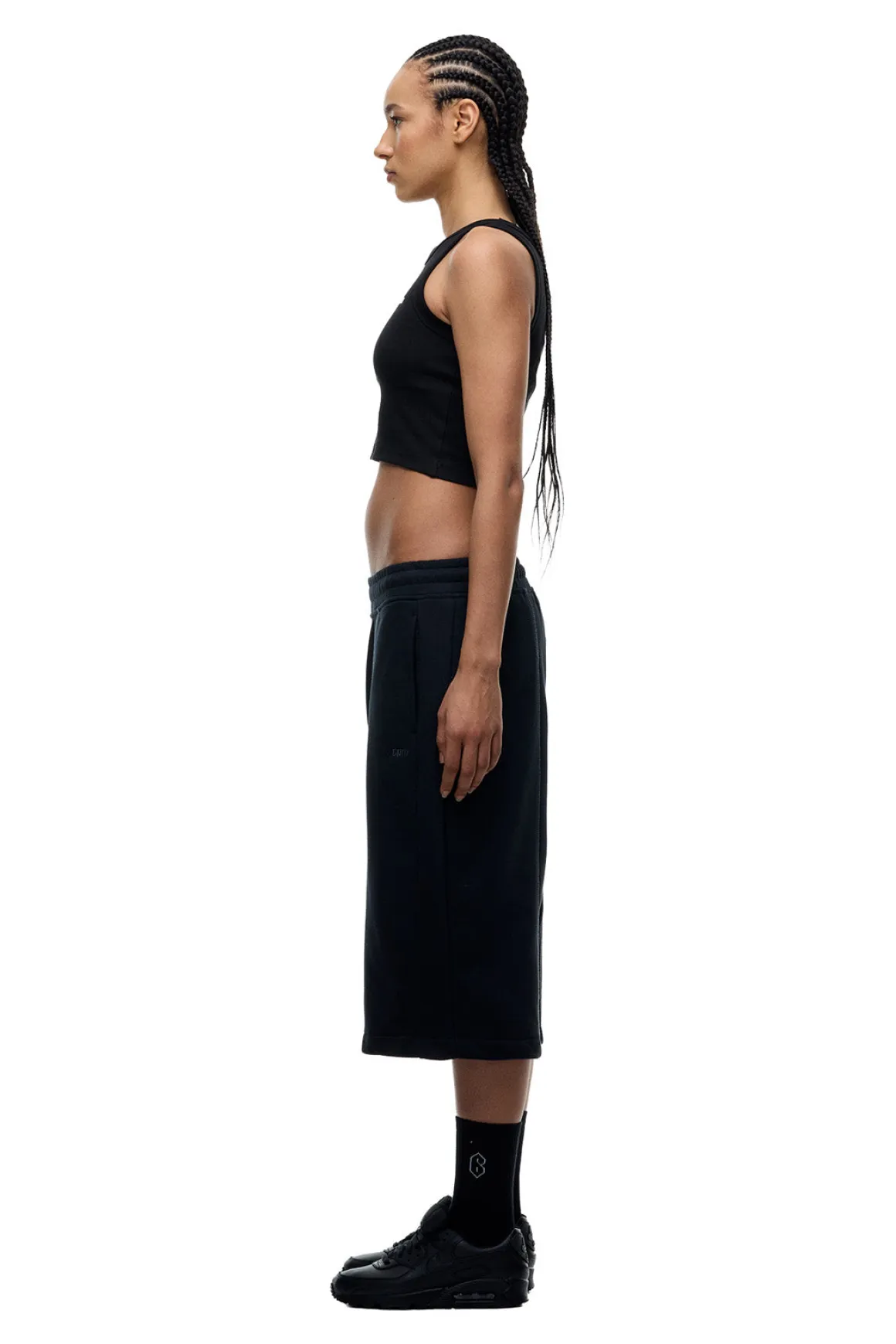 6PM+ LONG SHORTS FADED BLACK