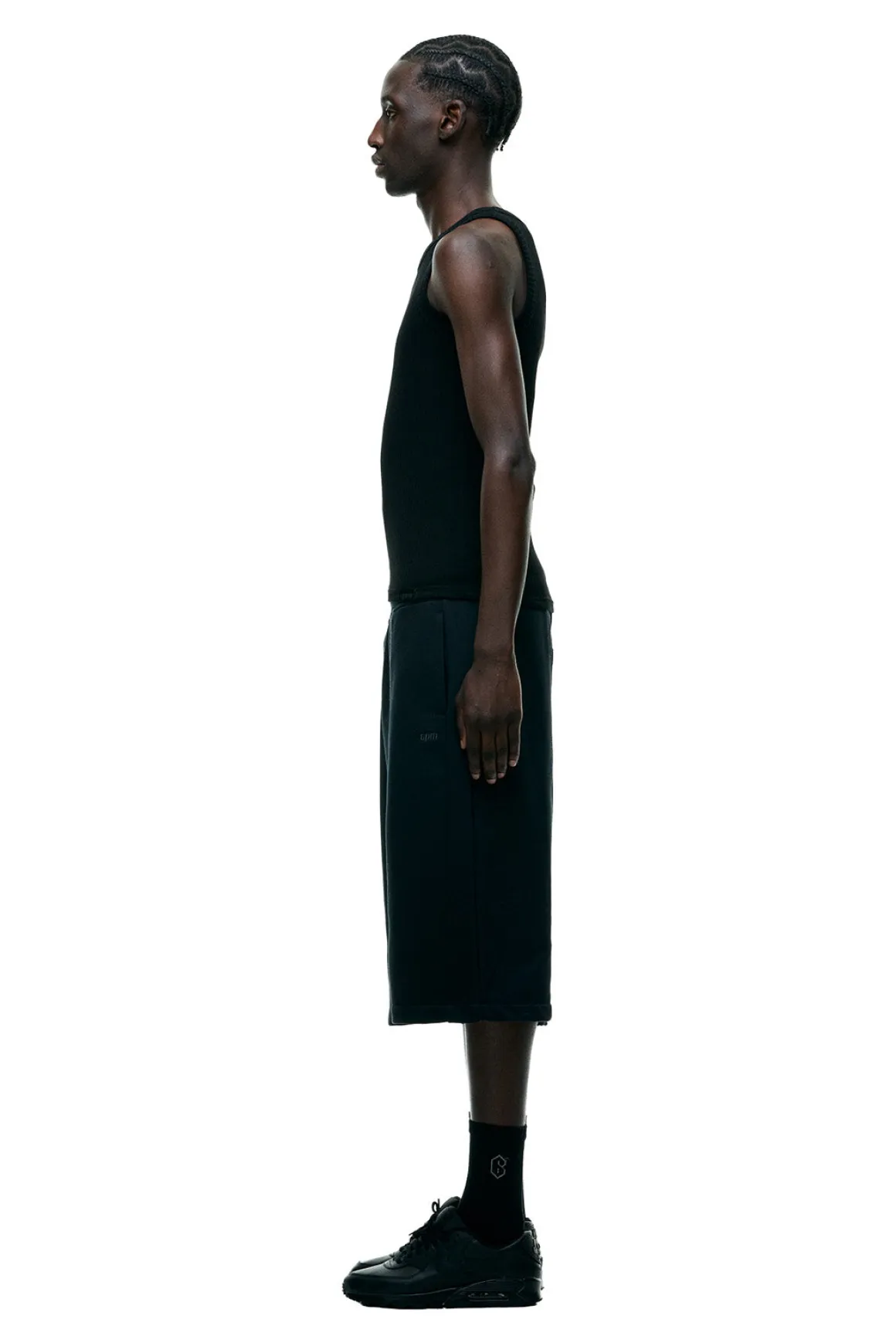 6PM+ LONG SHORTS FADED BLACK