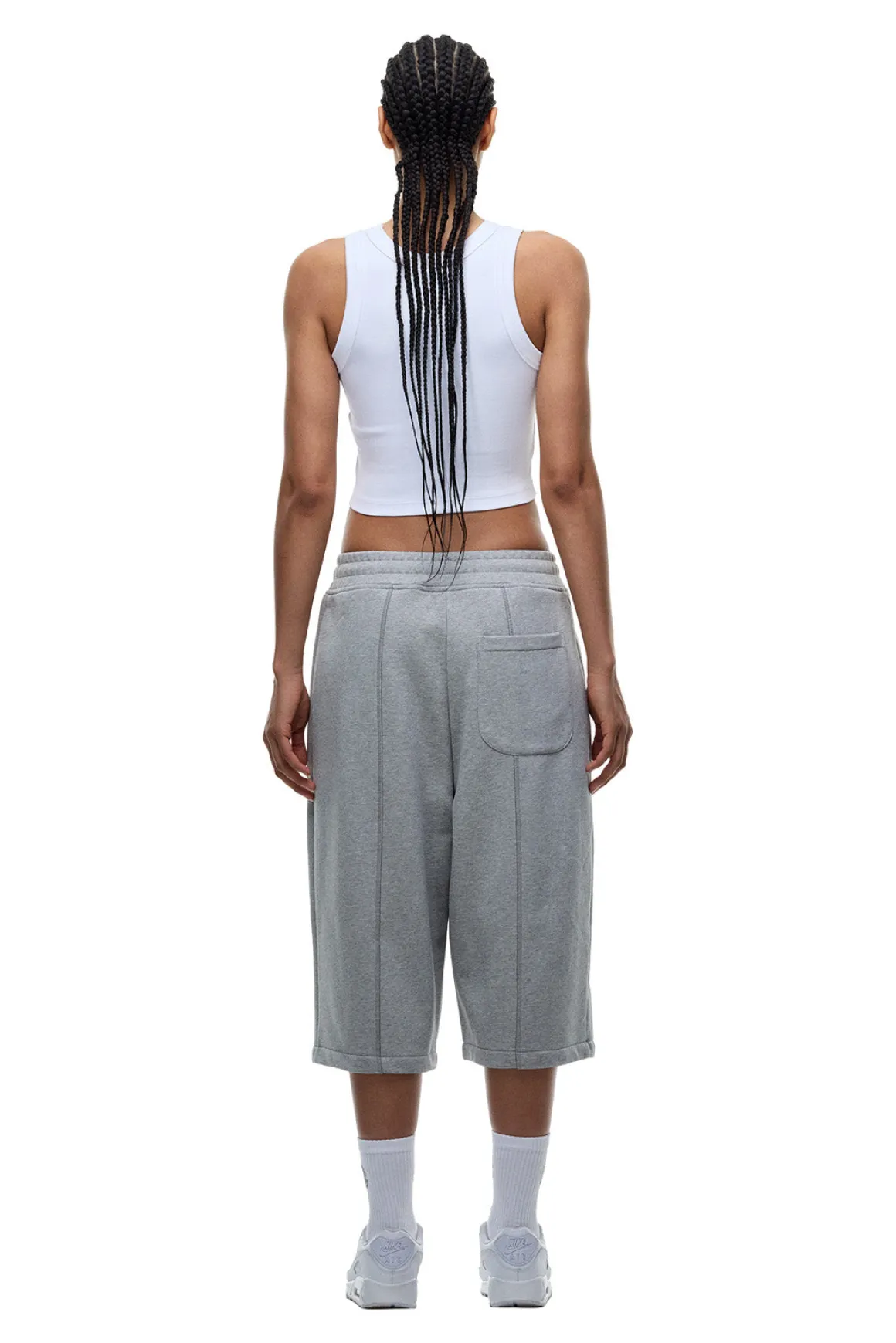 6PM+ LONG SHORTS GREY MELANGE