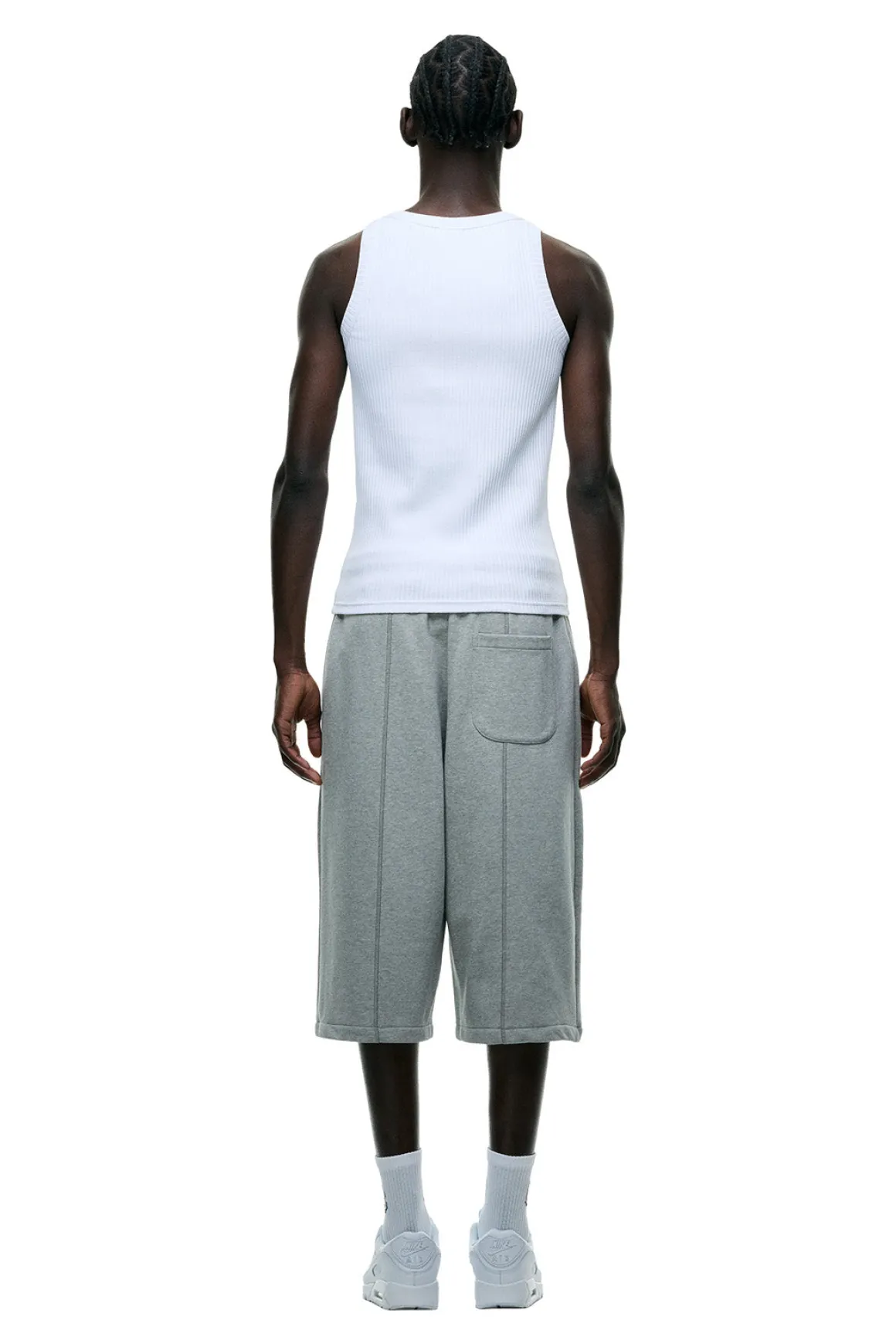 6PM+ LONG SHORTS GREY MELANGE