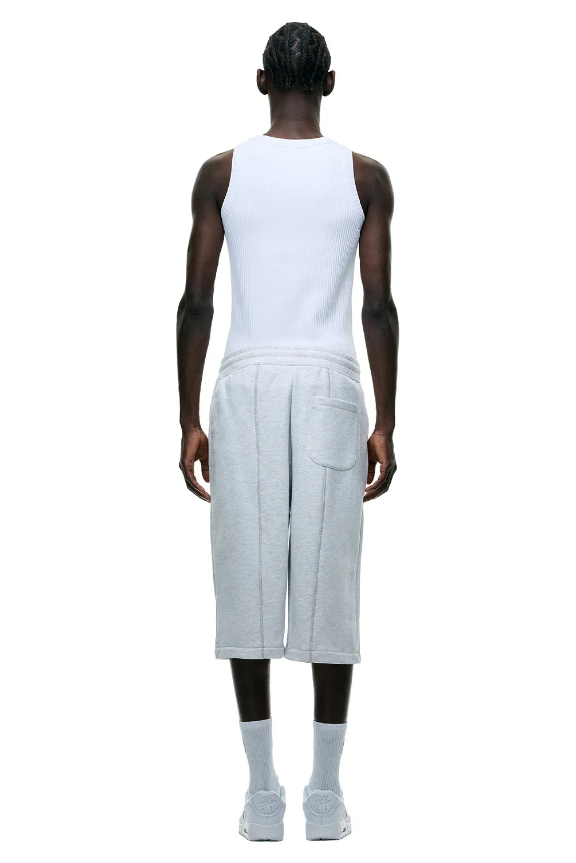 6PM+ LONG SHORTS LIGHT GREY MELANGE