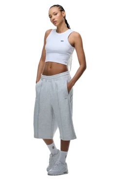 6PM+ LONG SHORTS LIGHT GREY MELANGE