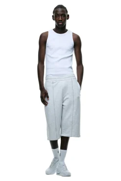 6PM+ LONG SHORTS LIGHT GREY MELANGE
