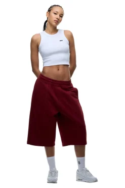 6PM+ LONG SHORTS WINE RED