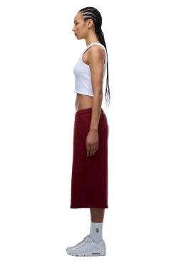 6PM+ LONG SHORTS WINE RED