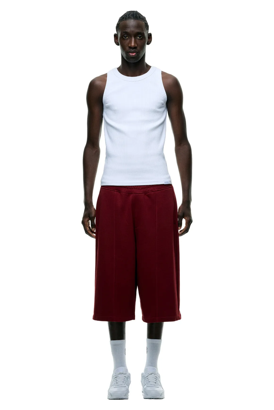 6PM+ LONG SHORTS WINE RED