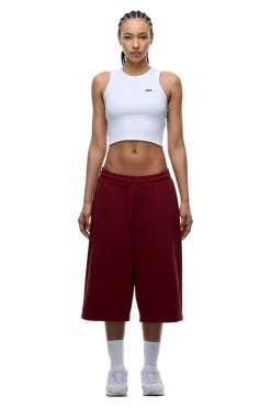 6PM+ LONG SHORTS WINE RED
