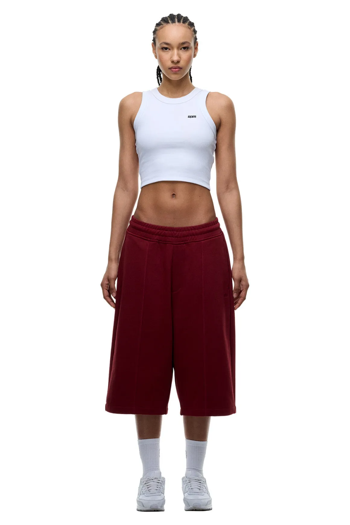 6PM+ LONG SHORTS WINE RED