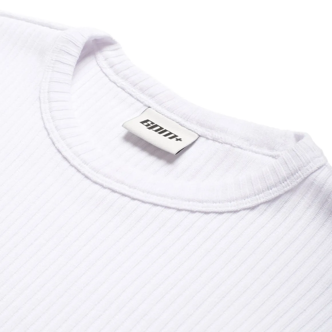 6PM+ RIBBED LS WHITE