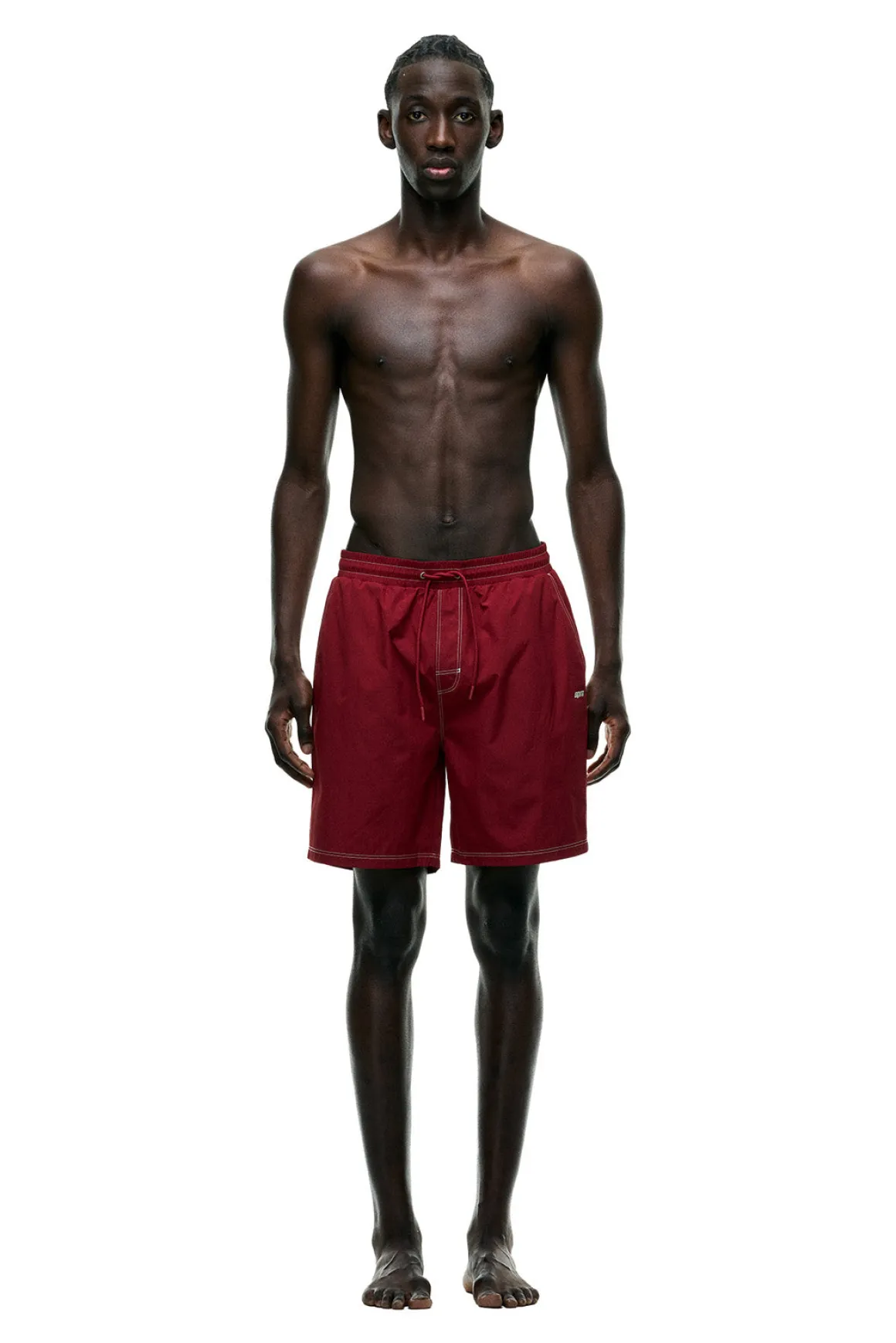 6PM+ SWIM SHORTS WINE RED