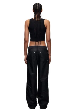 5-POCKET NYLON PANTS BLACK