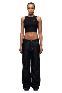 5-POCKET NYLON PANTS BLACK