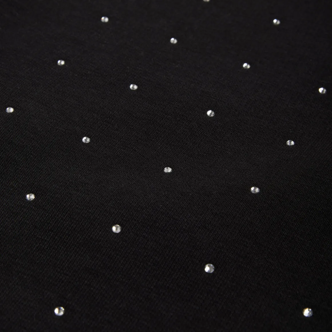 RHINESTONE OPEN LEG JOGGER BLACK