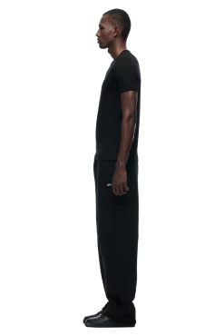 RIBBED SLIM FIT TEE BLACK