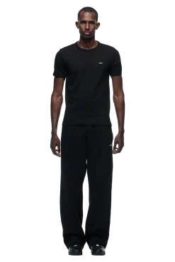 RIBBED SLIM FIT TEE BLACK