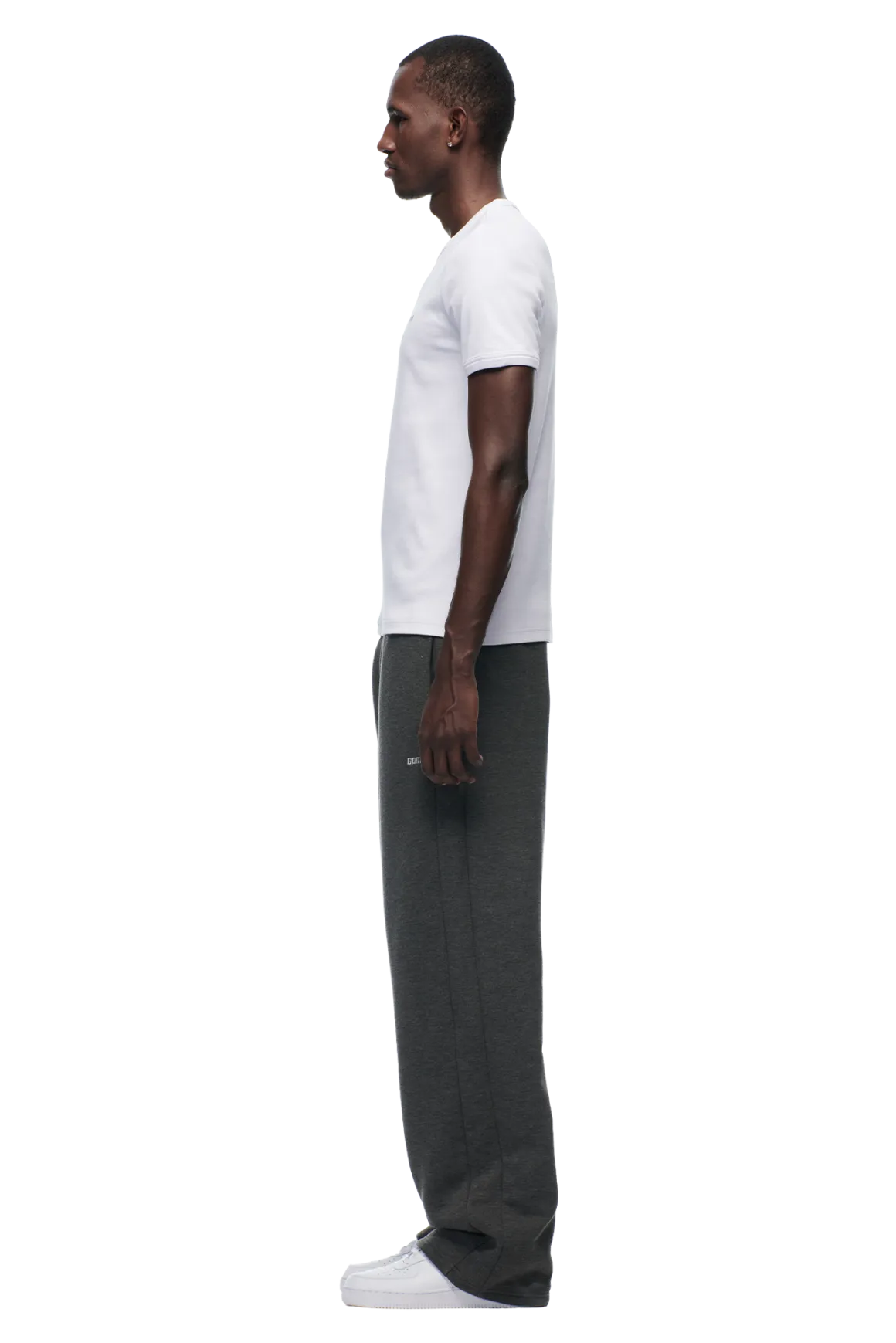 RIBBED SLIM FIT TEE WHITE