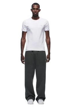 RIBBED SLIM FIT TEE WHITE