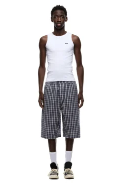 SEERSUCKER SHORTS NAUTICAL BLUE/WHITE