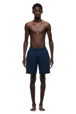 SEERSUCKER SWIM SHORTS BLUE LAKE