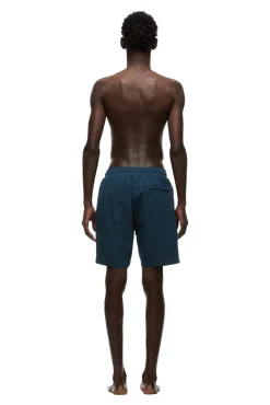 SEERSUCKER SWIM SHORTS BLUE LAKE