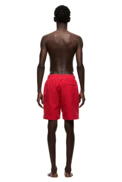 SEERSUCKER SWIM SHORTS CHERRY BONBON