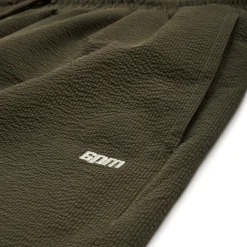 SEERSUCKER SWIM SHORTS OLIVE