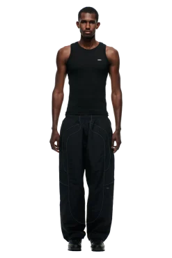 SOLID EVERYDAY TRACK PANTS BLACK