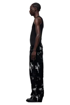 SPECKLED VELVET DENIM BLACK/WHITE