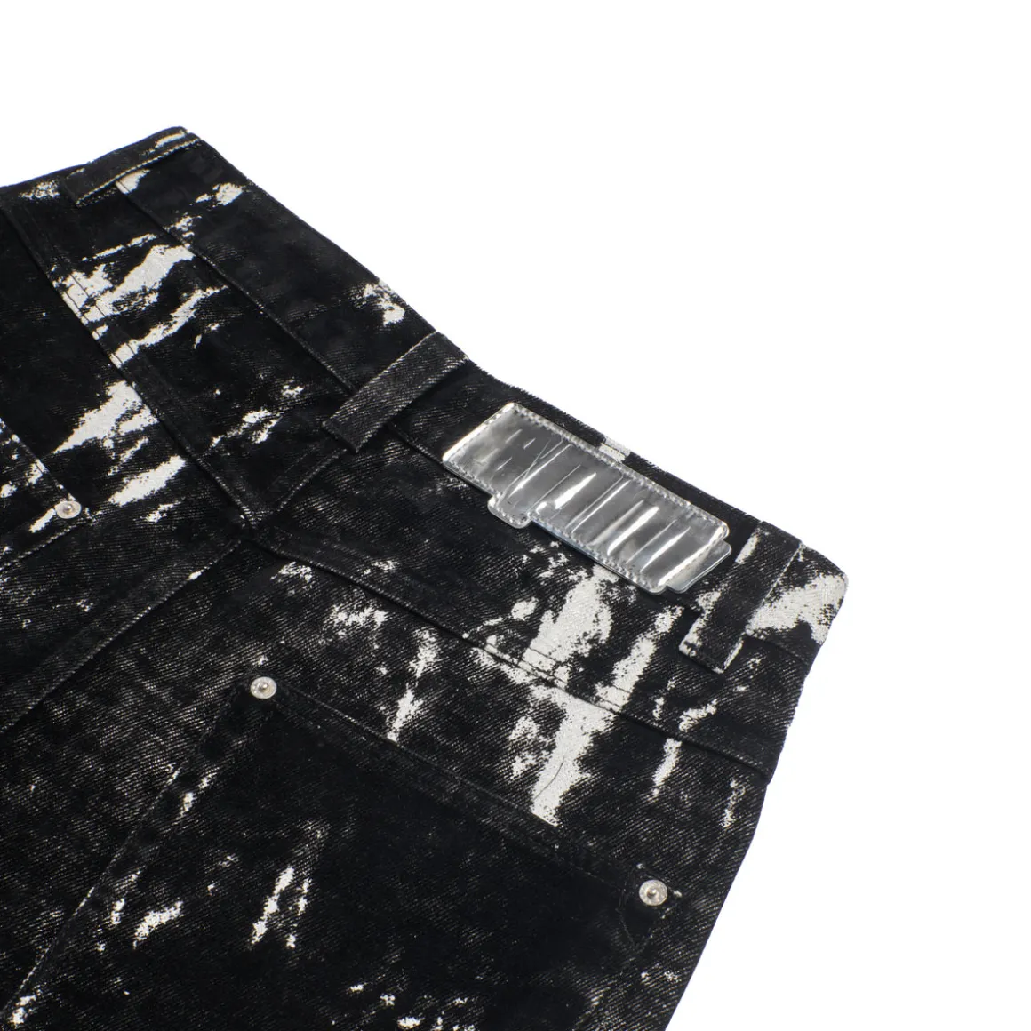 SPECKLED VELVET DENIM BLACK/WHITE