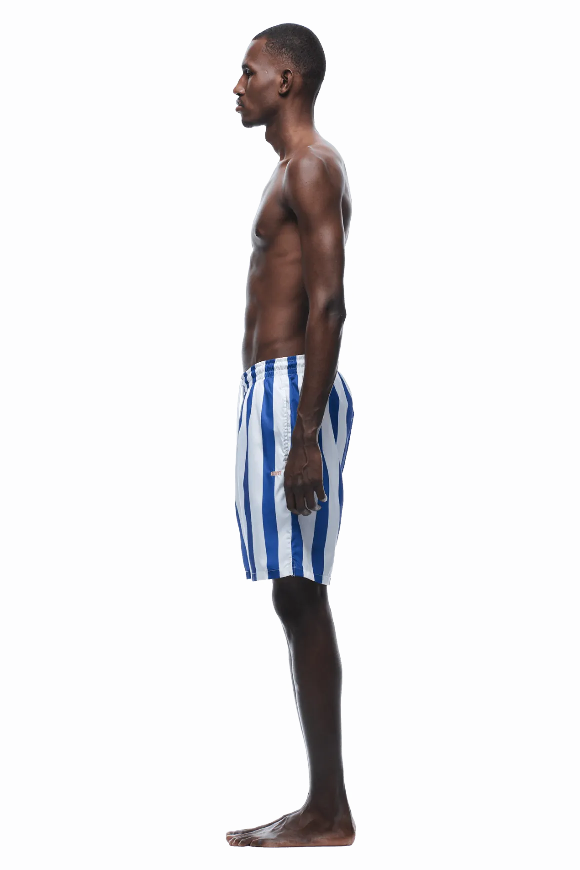 STRIPED SWIM SHORTS WHITE/NAVY