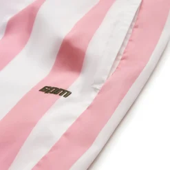 STRIPED SWIM SHORTS WHITE/PINK