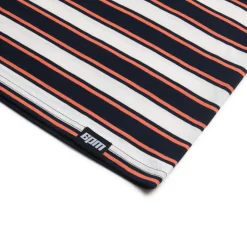 STRIPED TEE BLACK/MANDARIN ORANGE