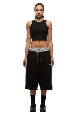 TWO TONE SWEAT SHORTS BLACK
