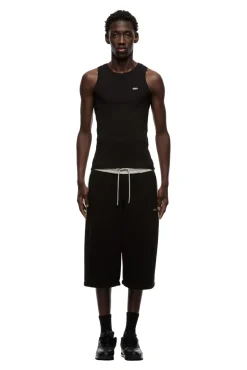 TWO TONE SWEAT SHORTS BLACK