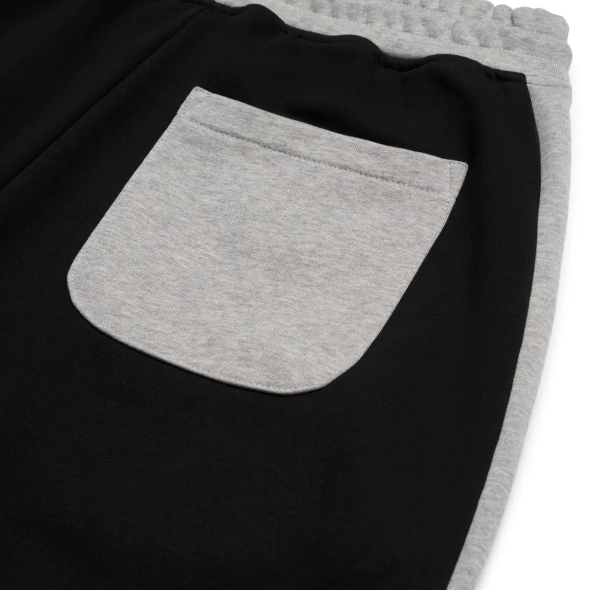 TWO TONE SWEAT SHORTS BLACK